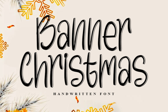 Banner Christmas Font for Handmade Holiday Designs