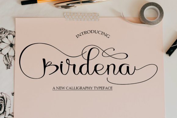 Birdena: A Modern Calligraphy Typeface for Makers