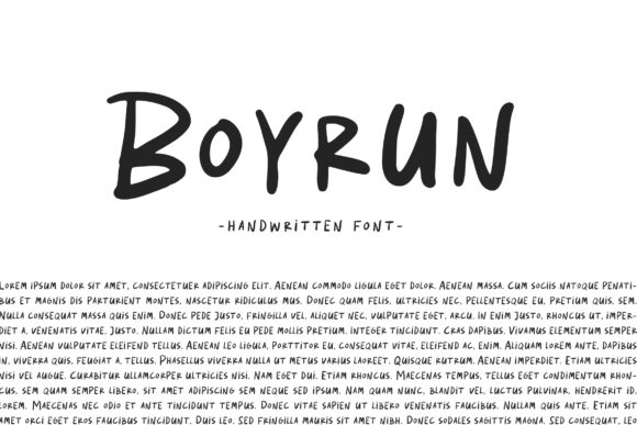 Boyrun: The Handwritten Font for Crafters