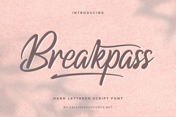 Breakpass Font for Handmade Branding