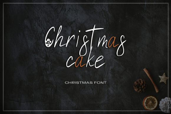 Christmas Cake Font for Web Designers