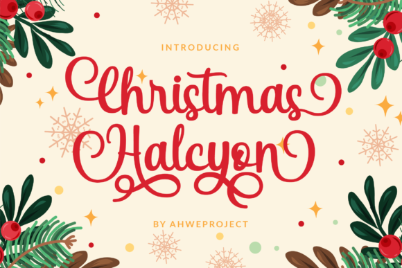 Christmas Halcyon Font for Festive Campaigns