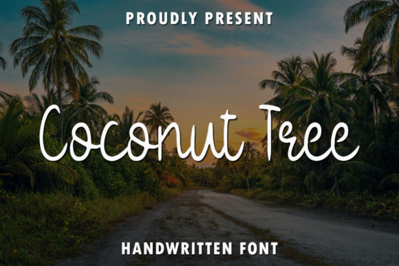 Coconut Tree Font for Handmade Branding