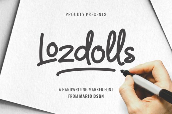 Lozdolls Font: Bold Handwritten Style for Brands