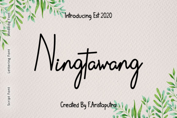 Ningtawang: A Handwritten Font for Elegant Makers