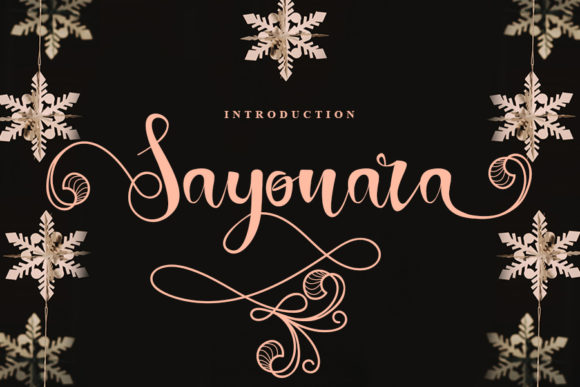Sayonara: An Elegant Script Handwritten Font for Makers